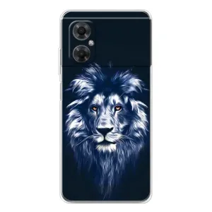 Чехол со Львом для Xiaomi Redmi Note 11R (VPrint) (Синий Лев)