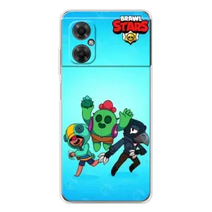Чехлы Brawl Stars для Xiaomi Redmi Note 11R (AlphaPrint) (Трио героев)