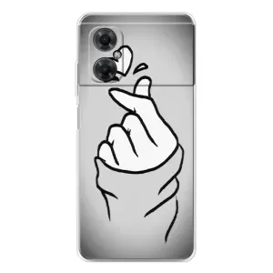 Чехол с принтом для Xiaomi Redmi Note 11R (AlphaPrint - Знак сердечка) (Значок Love)