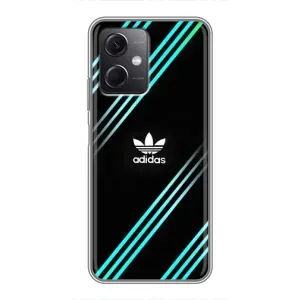 Чехлы Адидас для Xiaomi Redmi Note 12 (5G) (AlphaPrint) (Адидас с полосами)