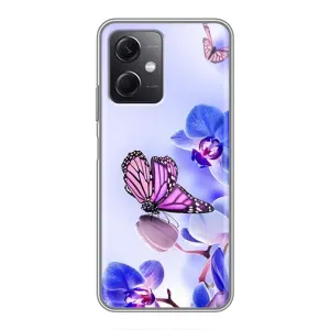 Чохли з квітами для Xiaomi Redmi Note 12 (5G) (VPrint) (Метелик на квітах)