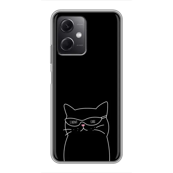 Чохол з принтом «Байдужий кіт» для Xiaomi Redmi Note 12 (5G)