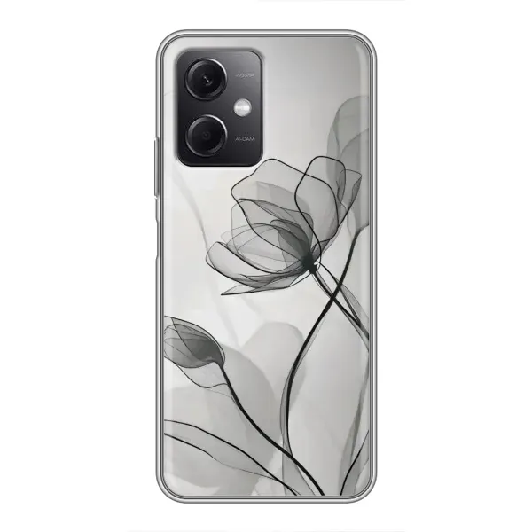Чехол с принтом «Черные цветы» для Xiaomi Redmi Note 12 (5G) Чехол с принтом «Черные цветы» для Xiaomi Redmi Note 12 (5G)