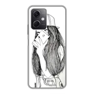 Чехол с печатью для Xiaomi Redmi Note 12 (5G) - (Мода) (AlphaPrint) (Фото девочки)