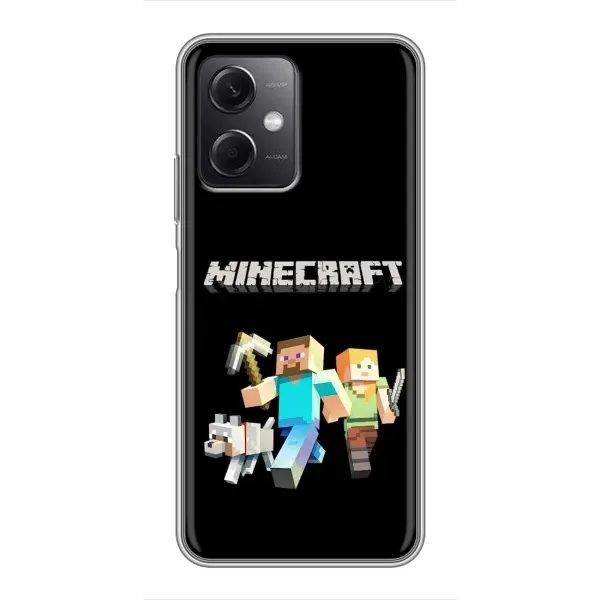 Чехол с принтом «герои Minecraft» для Xiaomi Redmi Note 12 (5G)