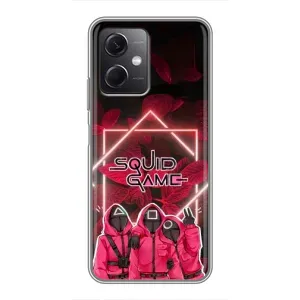 Чехол Гра в кальмара для Xiaomi Redmi Note 12 (5G) (Охранники Игра кальмара)
