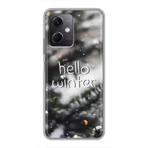 Новогодние, Праздничные Чехлы для Xiaomi Redmi Note 12 (5G) - 2024 год (Hello winter)
