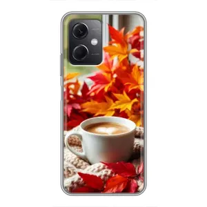 Чехол с уникальным дизайном «Осень с кофе» для Xiaomi Redmi Note 12 (5G)