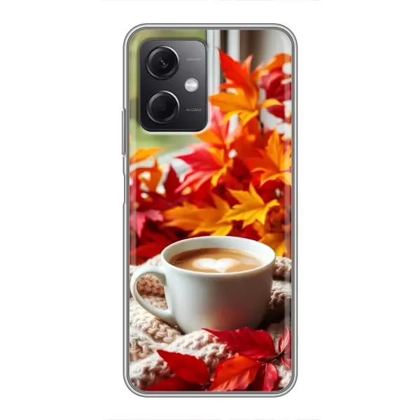 Чехол с принтом «Кофе и листья» для Xiaomi Redmi Note 12 (5G) Чехол с принтом «Кофе и листья» для Xiaomi Redmi Note 12 (5G)