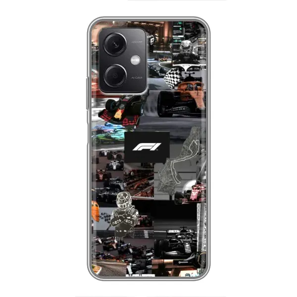 Чехол с принтом «Гоночный коллаж Ф1» для Xiaomi Redmi Note 12 (5G)
