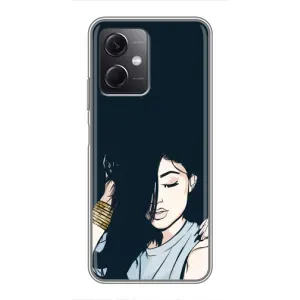 Чехол с печатью для Xiaomi Redmi Note 12 (5G) - (Мода) (AlphaPrint) (Красивая девочка)
