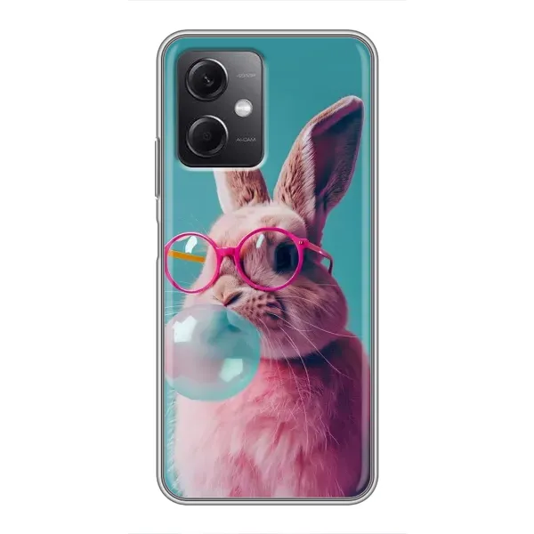 Чехол с принтом «Кролик в очках» для Xiaomi Redmi Note 12 (5G)