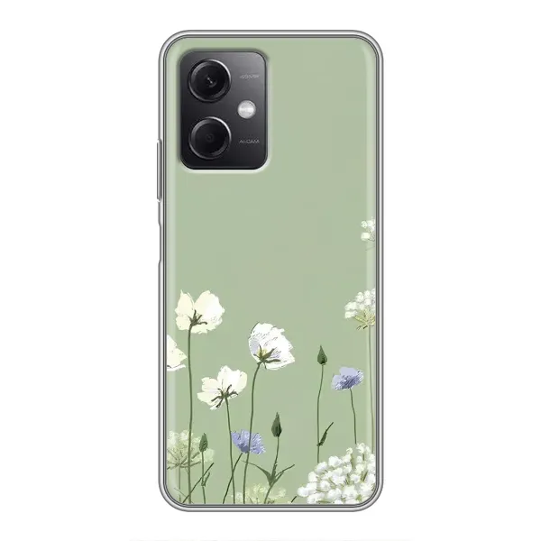 Чехол с принтом «Цветы на зеленом» для Xiaomi Redmi Note 12 (5G) Чехол с принтом «Цветы на зеленом» для Xiaomi Redmi Note 12 (5G)