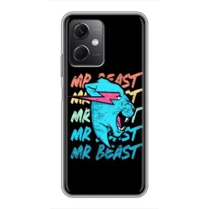 Чехлы Мистер Бист для Редми Ноут 12 (5Джи) (logo Mr beast)