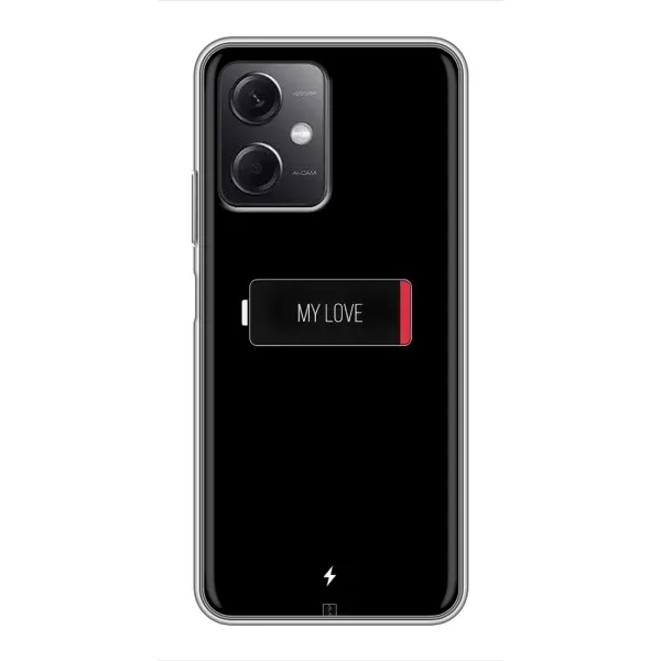 Чехол с принтом «Love battery» для Xiaomi Redmi Note 12 (5G)