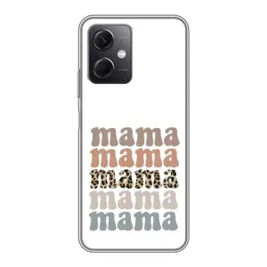 Чехлы для мамы на Xiaomi Redmi Note 12 (5G) (Текстовый коллаж мама)