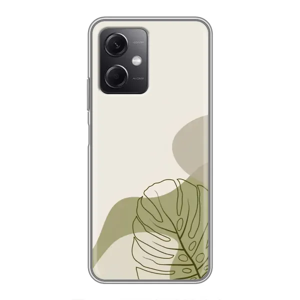 Чехол с принтом «Зеленая монстера дизайн» для Xiaomi Redmi Note 12 (5G)