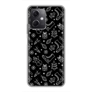 Новогодние, Праздничные Чехлы для Xiaomi Redmi Note 12 (5G) - 2024 год (Новогодний фон)
