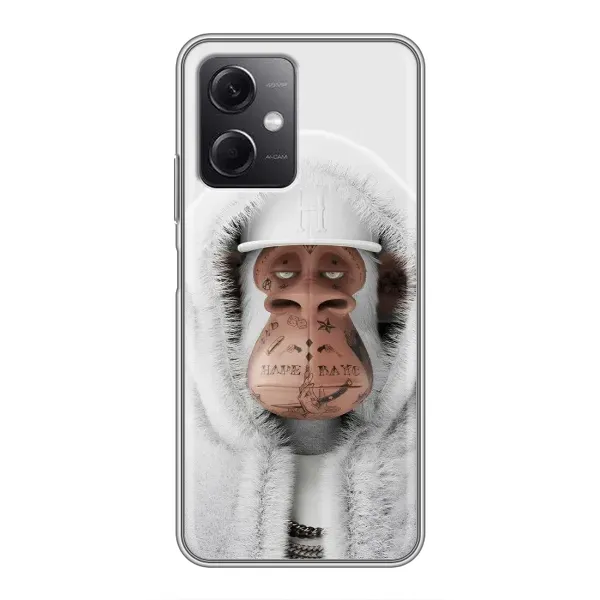 Чехол с принтом «обезьяна NFT в тату» для Xiaomi Redmi Note 12 (5G)