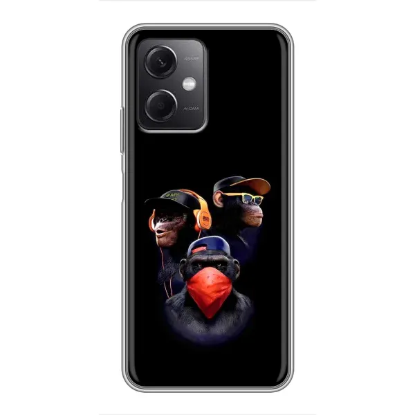 Чехол с принтом «Три обезьяны» для Xiaomi Redmi Note 12 (5G)