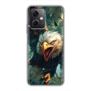 Чехол с картинкой «Хищники» для Xiaomi Redmi Note 12 (5G) (Орел в полете)
