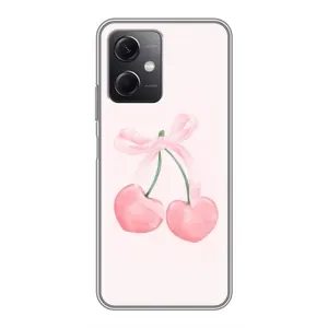 Чехол с розовым рисунком для Xiaomi Redmi Note 12 (5G) (Розовые вишни)