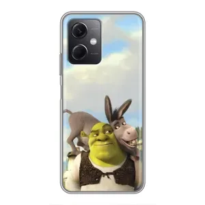 Чехол с мультфильмом Шрек на Xiaomi Redmi Note 12 (5G) (Шрек и Осел)