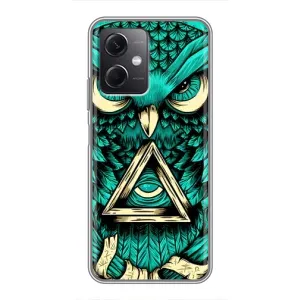 Чехол с птицами на Xiaomi Redmi Note 12 (5G) (VPrint) (Сова с глазом)
