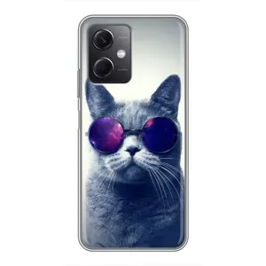 Чехол с принтом для Xiaomi Redmi Note 12 (5G) (AlphaPrint) Модные коты (Стильный кот)