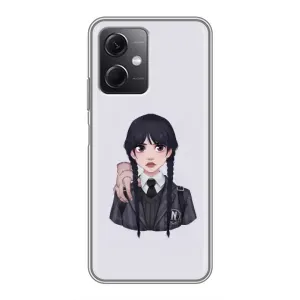 Чехлы Венсдей на Xiaomi Redmi Note 12 (5G) Уэнсдей (AlphaPrint) (Уэнздей и Вещь)