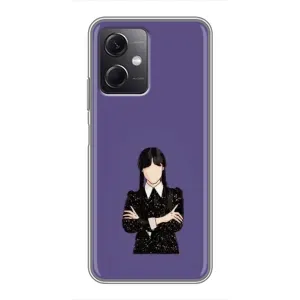 Чехлы Венсдей на Xiaomi Redmi Note 12 (5G) Уэнсдей (AlphaPrint) (Уэнздей в черном)