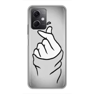 Чехол с принтом для Xiaomi Redmi Note 12 (5G) (AlphaPrint - Знак сердечка) (Значок Love)