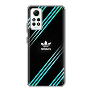 Чохли Адидас для Xiaomi Redmi Note 12 Pro (4g) (AlphaPrint) (Адідас з полосами)