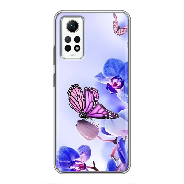 Чехол с принтом «Бабочка на цветочке» для Xiaomi Redmi Note 12 Pro (4g)