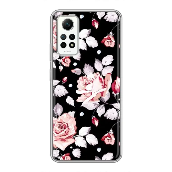Чехол с принтом «Цветочки на черном» для Xiaomi Redmi Note 12 Pro (4g)