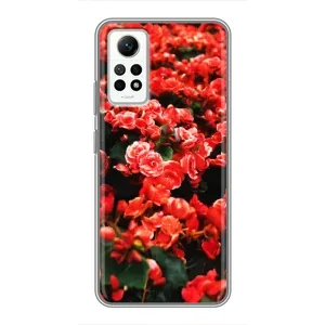 Чохли з квітами для Xiaomi Redmi Note 12 Pro (4g) (VPrint) (Квіти червоні)