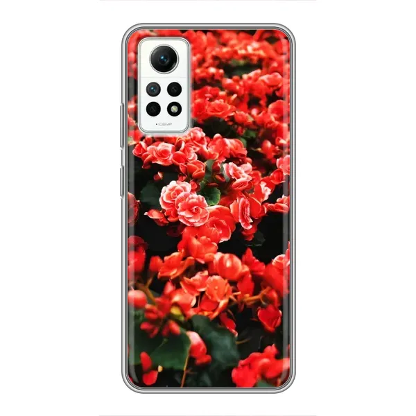 Чехол с принтом «Цветы красные» для Xiaomi Redmi Note 12 Pro (4g)