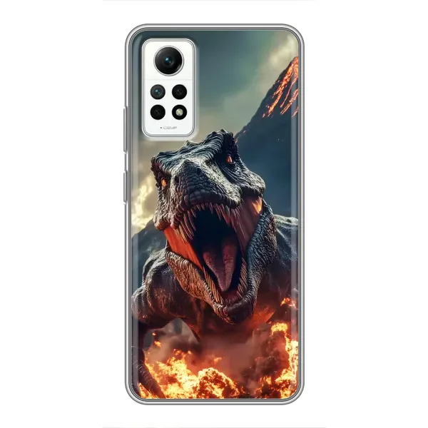 Чохол з принтом «Вогняний динозавр» для Xiaomi Redmi Note 12 Pro (4g)