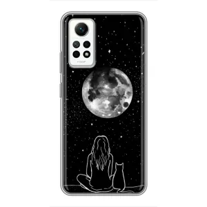 Чехол с рисунком кот на Xiaomi Redmi Note 12 Pro (4g) (Девушка с котом)