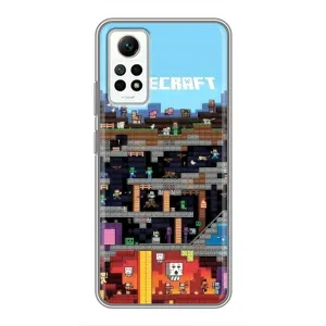 Чохол Майнкрафт на Xiaomi Redmi Note 12 Pro (4g) (AlphaPrint) Minecraft (фон Minecraft)