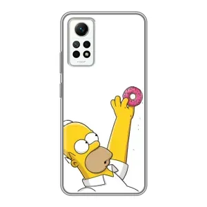Чjхол з Сімпсонами для Xiaomi Redmi Note 12 Pro (4g) (VPrint) (Гомер з пончиком)
