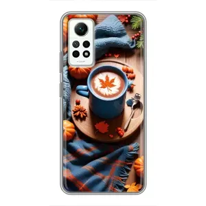 Чехол с уникальным дизайном «Осень с кофе» для Xiaomi Redmi Note 12 Pro (4g) (Кофе и тыковки)