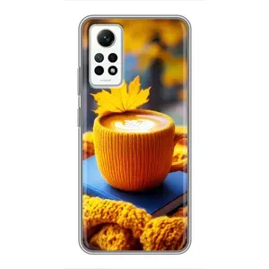 Чехол с уникальным дизайном «Осень с кофе» для Xiaomi Redmi Note 12 Pro (4g) (Кофе на желтом пледе)