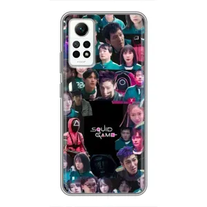 Чохол Гра в кальмара для Xiaomi Redmi Note 12 Pro (4g) (Колаж Гра кальмара)