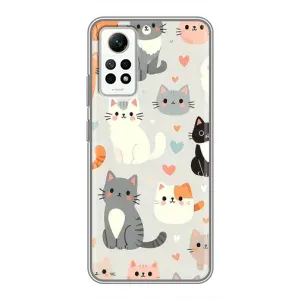 Чехол с рисунком кот на Xiaomi Redmi Note 12 Pro (4g) (Коллаж котов)