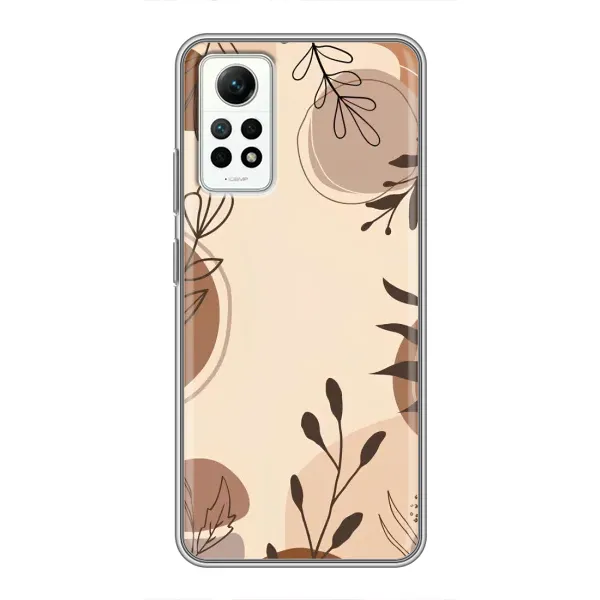 Чехол с принтом «Коричневые цветы» для Xiaomi Redmi Note 12 Pro (4g)