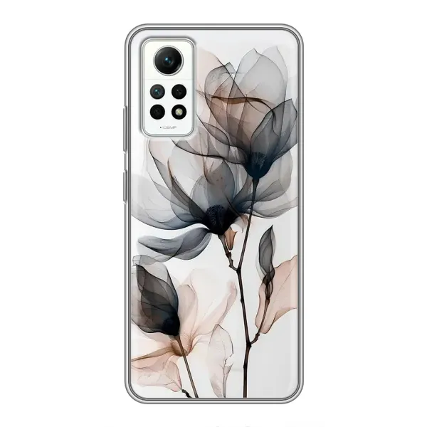 Чехол с принтом «Цветы на белом» для Xiaomi Redmi Note 12 Pro (4g)