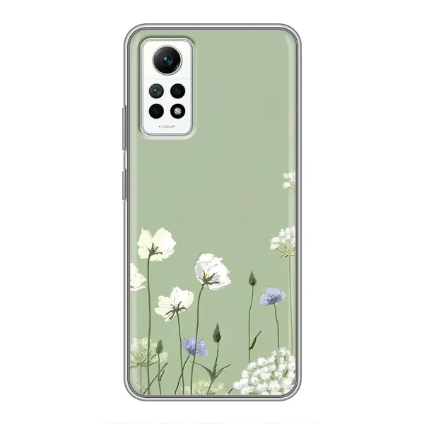 Чехол с принтом «Цветы на зеленом» для Xiaomi Redmi Note 12 Pro (4g)