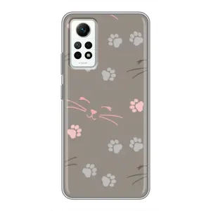 Чехол с рисунком кот на Xiaomi Redmi Note 12 Pro (4g) (Лапы и усы)