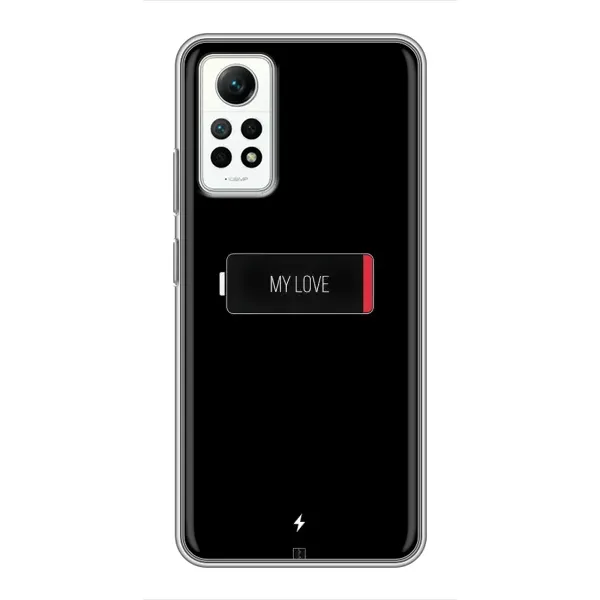 Чехол с принтом «Love battery» для Xiaomi Redmi Note 12 Pro (4g)